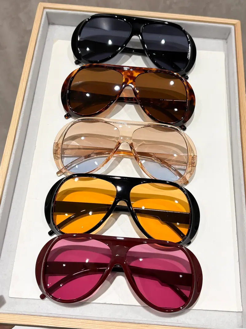 5 Pairs Y2K Street Style Women's Plastic, Trendy Casual Leopard Pattern Sunglasses, Fashionable Sunglasses, Trendy Shades, Trendy Fashion Shades, Perfect for Beach Vacations, Driving and Night Out