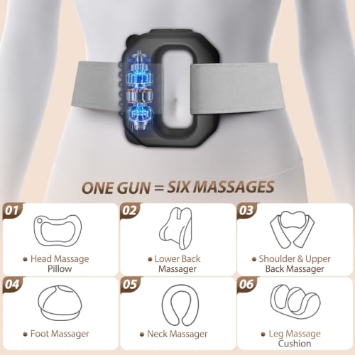 AddWin 2026 New Fascia Ring, Multifunctional Full-Body Hands-Free Massage Tool, Mini Muscle Recovery Fascia Ring Machine, Ergonomic Design with Waist Belt, Adjustable Massage Modes