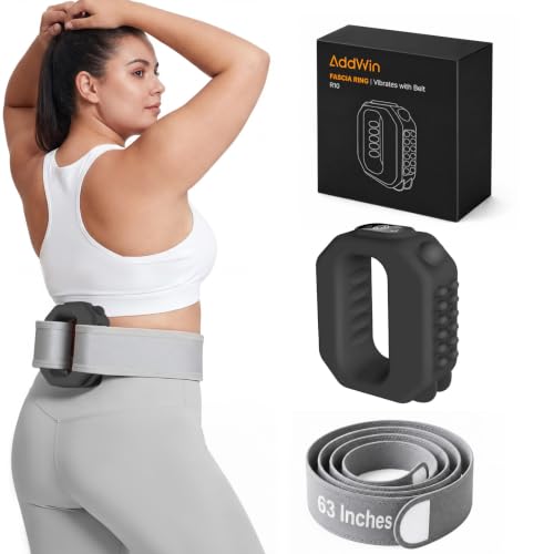 AddWin 2026 New Fascia Ring, Multifunctional Full-Body Hands-Free Massage Tool, Mini Muscle Recovery Fascia Ring Machine, Ergonomic Design with Waist Belt, Adjustable Massage Modes