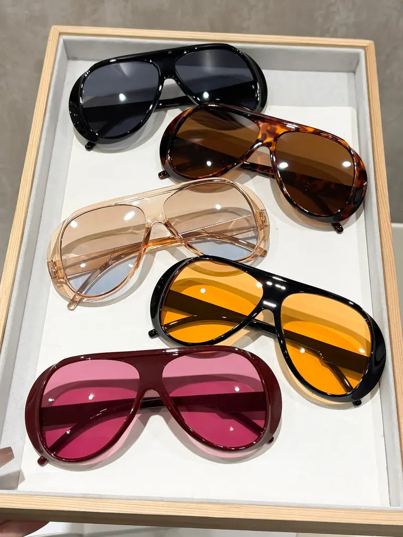 5 Pairs Y2K Street Style Women's Plastic, Trendy Casual Leopard Pattern Sunglasses, Fashionable Sunglasses, Trendy Shades, Trendy Fashion Shades, Perfect for Beach Vacations, Driving and Night Out