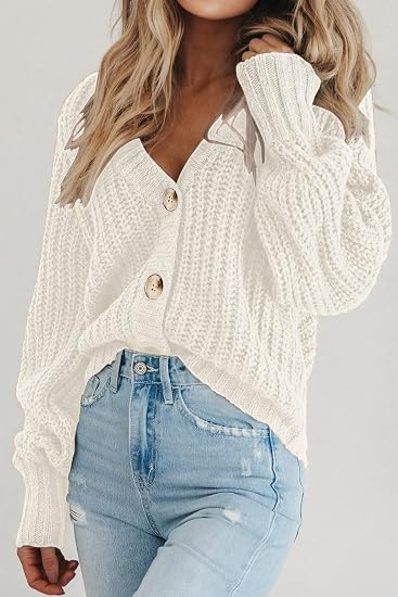 Women's Chunky Knit Open Front Cardigan Sweaters Fall Outfits